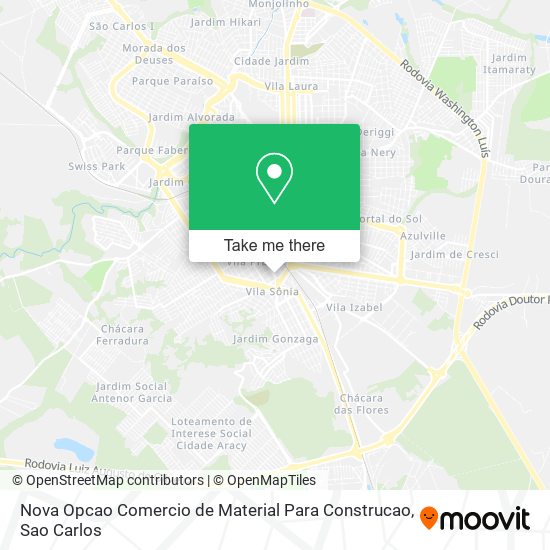 Nova Opcao Comercio de Material Para Construcao map