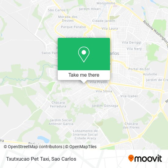 Mapa Txutxucao Pet Taxi