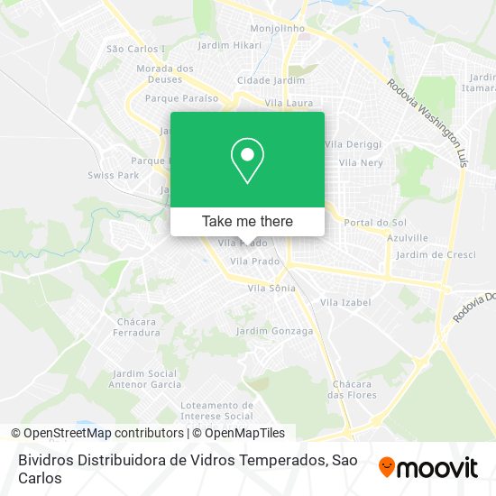 Bividros Distribuidora de Vidros Temperados map