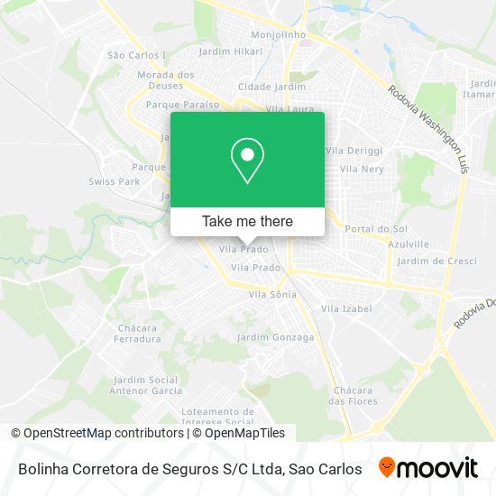 Mapa Bolinha Corretora de Seguros S / C Ltda