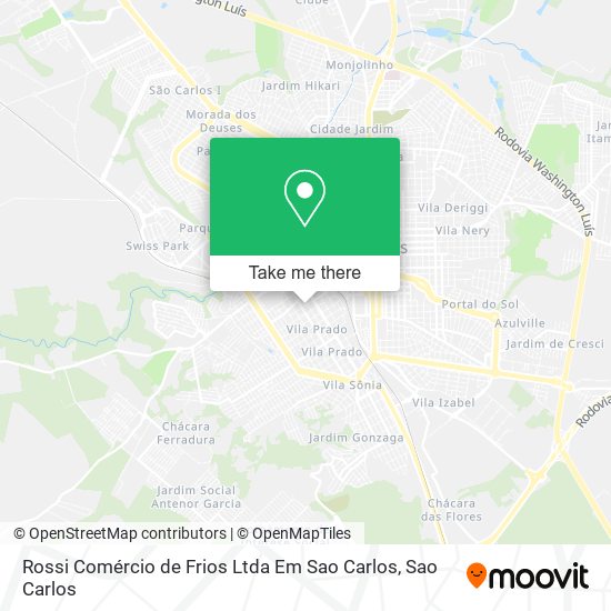 Mapa Rossi Comércio de Frios Ltda Em Sao Carlos