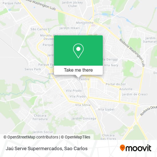 Jaú Serve Supermercados map