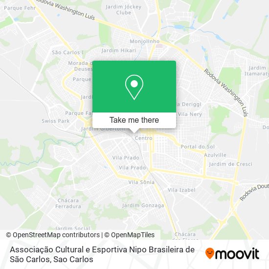 Associação Cultural e Esportiva Nipo Brasileira de São Carlos map