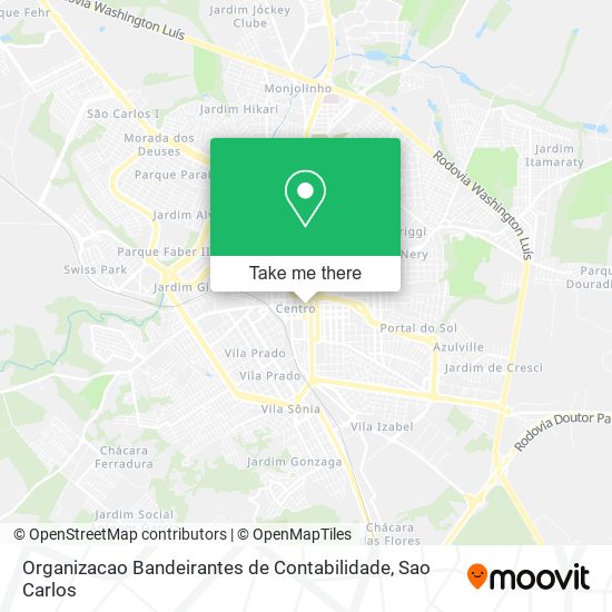 Mapa Organizacao Bandeirantes de Contabilidade