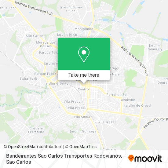 Mapa Bandeirantes Sao Carlos Transportes Rodoviarios