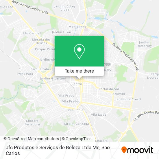 Jfc Produtos e Serviços de Beleza Ltda Me map