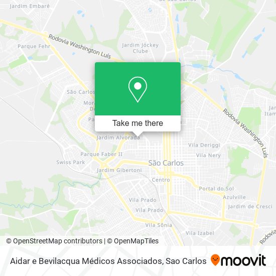 Aidar e Bevilacqua Médicos Associados map