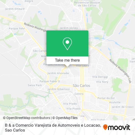 B & a Comercio Varejista de Automoveis e Locacao map