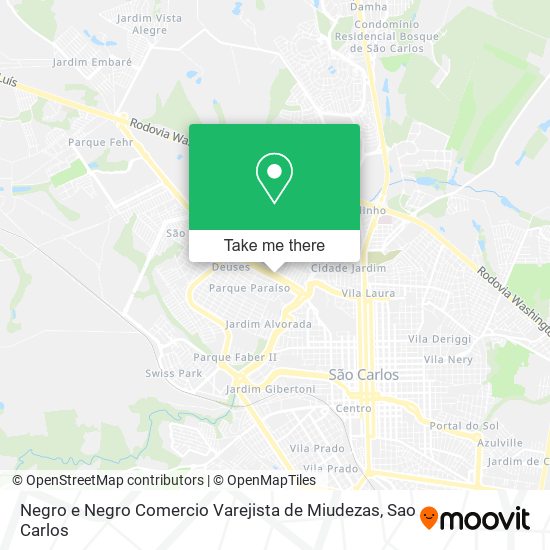 Negro e Negro Comercio Varejista de Miudezas map