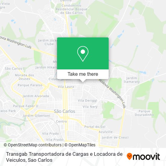 Mapa Transgab Transportadora de Cargas e Locadora de Veiculos