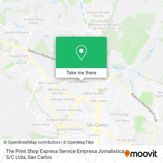 The Print Shop Express Service Empresa Jornalistica S / C Ltda map