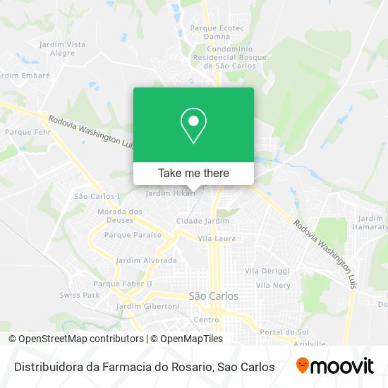 Mapa Distribuidora da Farmacia do Rosario