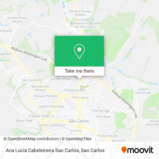 Mapa Ana Lucia Cabeleireira Sao Carlos