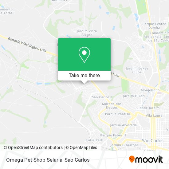 Mapa Omega Pet Shop Selaria