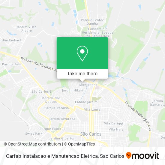 Carfab Instalacao e Manutencao Eletrica map