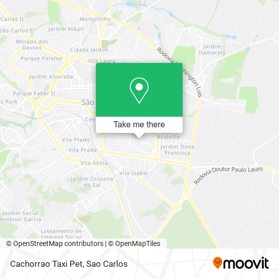 Mapa Cachorrao Taxi Pet