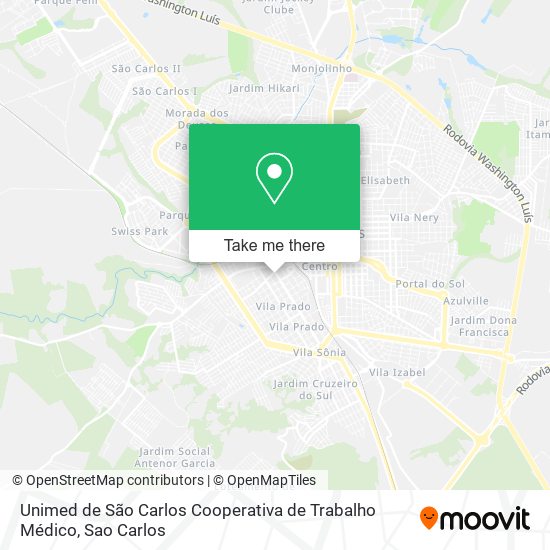 Unimed de São Carlos Cooperativa de Trabalho Médico map