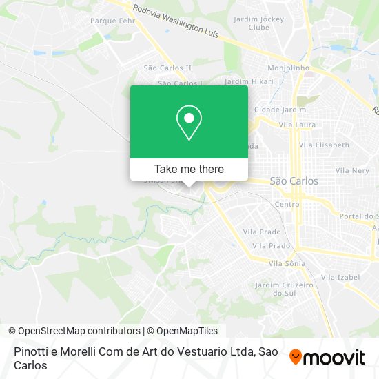 Mapa Pinotti e Morelli Com de Art do Vestuario Ltda