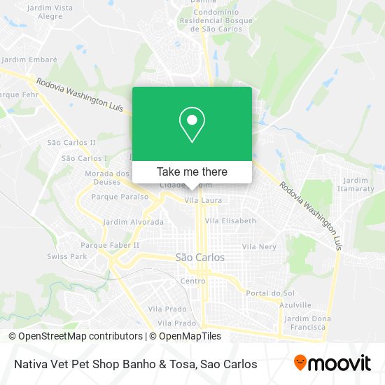 Mapa Nativa Vet Pet Shop Banho & Tosa