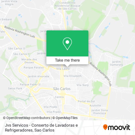 Mapa Jvs Servicos - Conserto de Lavadoras e Refrigeradores