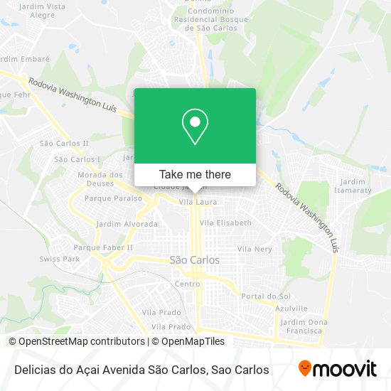 Delicias do Açai Avenida São Carlos map