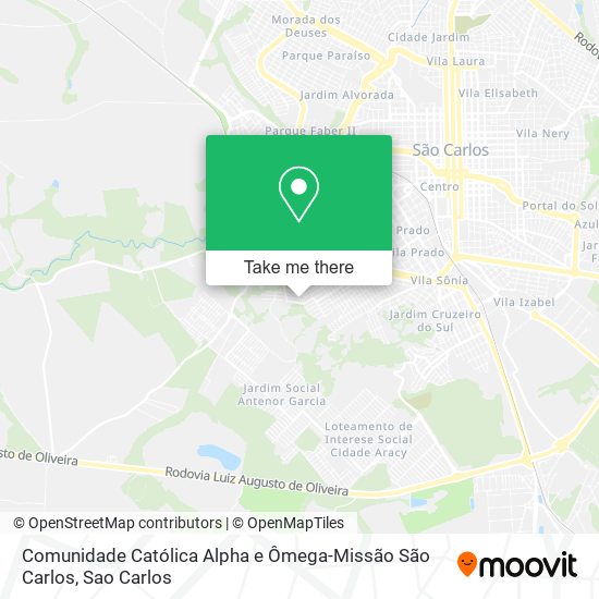 Mapa Comunidade Católica Alpha e Ômega-Missão São Carlos