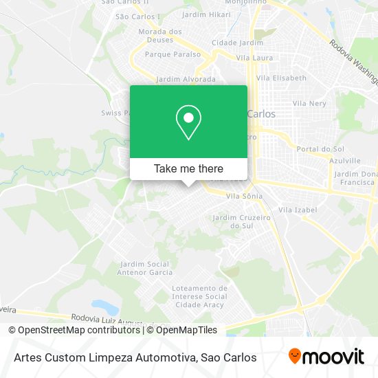Artes Custom Limpeza Automotiva map