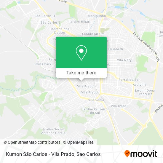 Mapa Kumon São Carlos - Vila Prado