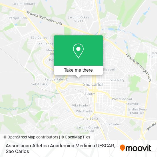 Associacao Atletica Academica Medicina UFSCAR map
