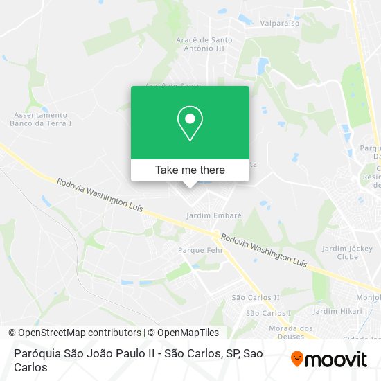 Paróquia São João Paulo II - São Carlos, SP map