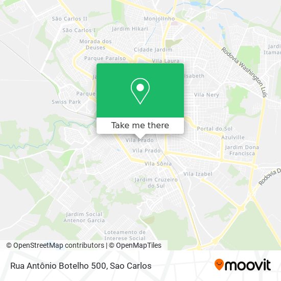 Mapa Rua Antônio Botelho 500