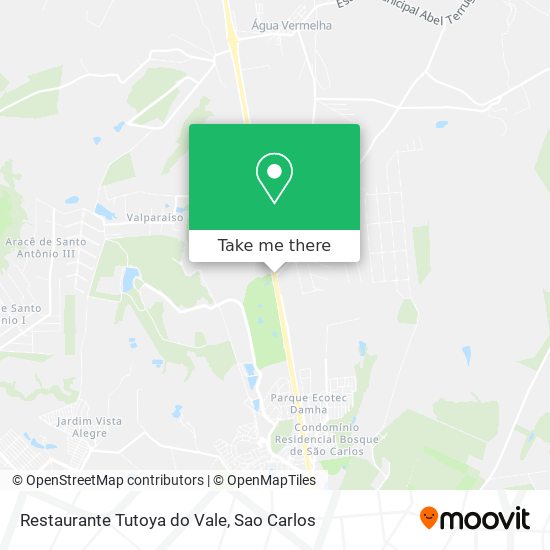 Mapa Restaurante Tutoya do Vale