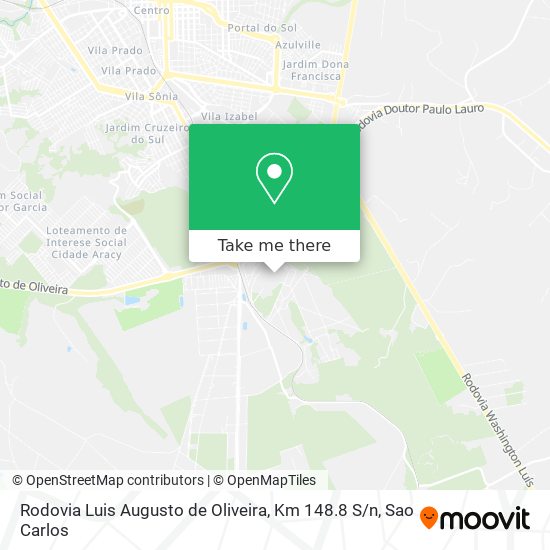 Rodovia Luis Augusto de Oliveira, Km 148.8 S / n map