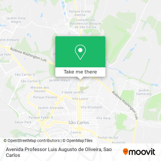 Mapa Avenida Professor Luis Augusto de Oliveira