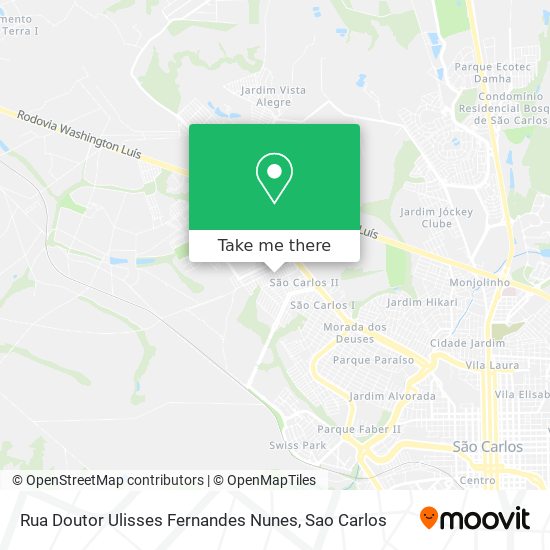 Mapa Rua Doutor Ulisses Fernandes Nunes