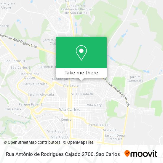 Mapa Rua Antônio de Rodrigues Cajado 2700