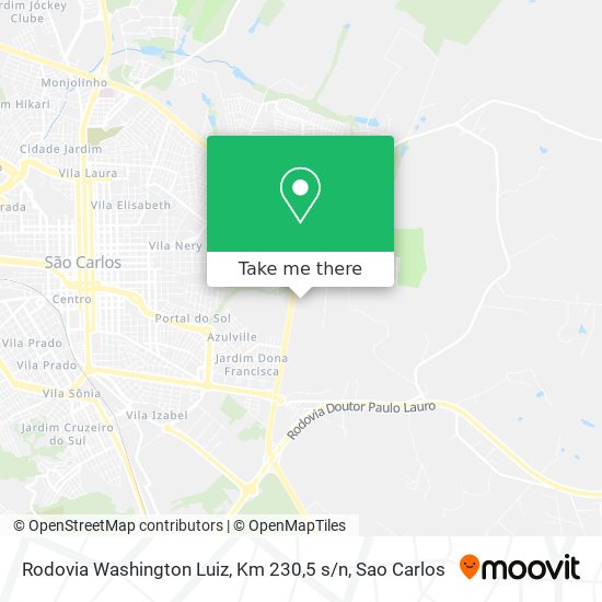 Rodovia Washington Luiz, Km 230,5 s / n map