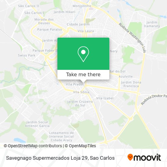 Mapa Savegnago Supermercados Loja 29