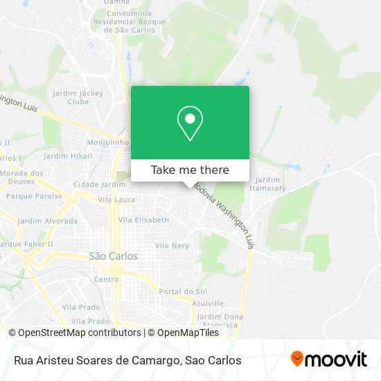 Mapa Rua Aristeu Soares de Camargo
