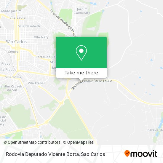 Mapa Rodovia Deputado Vicente Botta