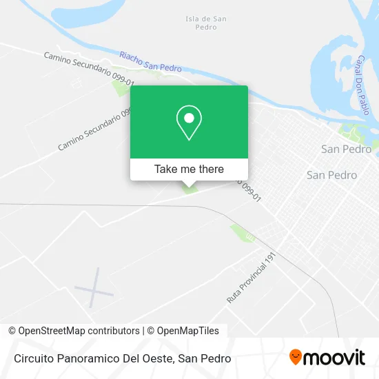 Mapa de Circuito Panoramico Del Oeste
