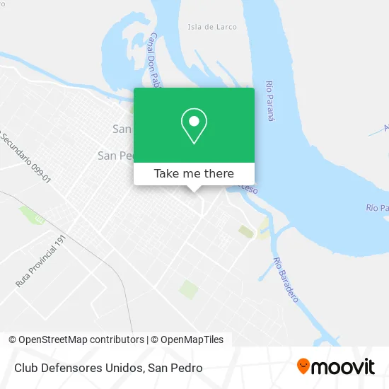Club Defensores Unidos map