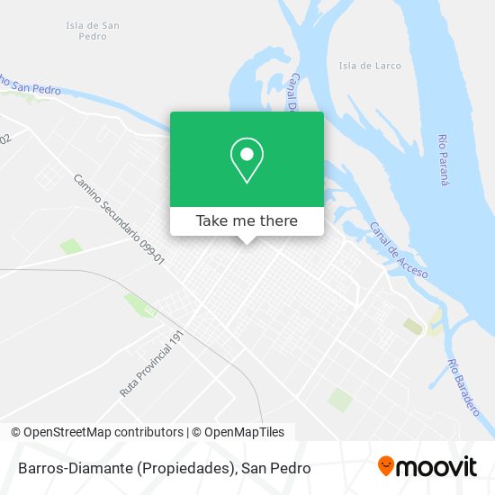 Mapa de Barros-Diamante (Propiedades)