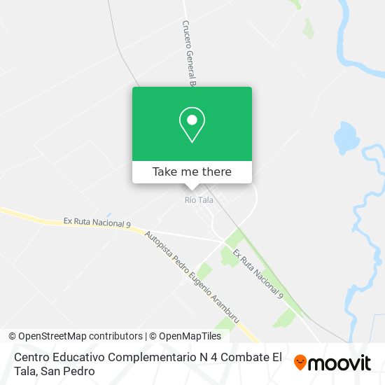 Mapa de Centro Educativo Complementario N 4 Combate El Tala