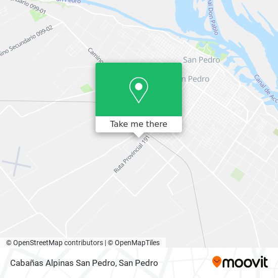 Cabañas Alpinas San Pedro map