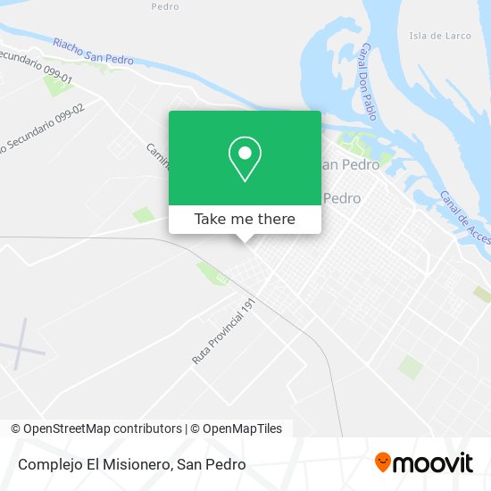 Mapa de Complejo El Misionero