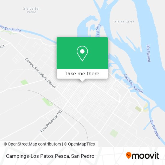 Campings-Los Patos Pesca map