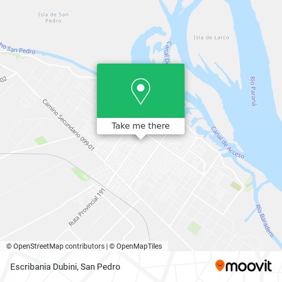 Mapa de Escribania Dubini