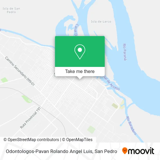 Mapa de Odontologos-Pavan Rolando Angel Luis