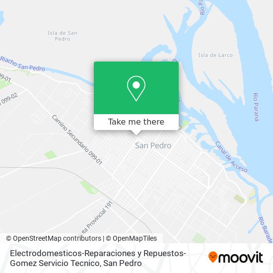 Electrodomesticos-Reparaciones y Repuestos-Gomez Servicio Tecnico map